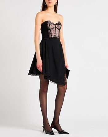Black lace mesh bustier for women womencorset.com