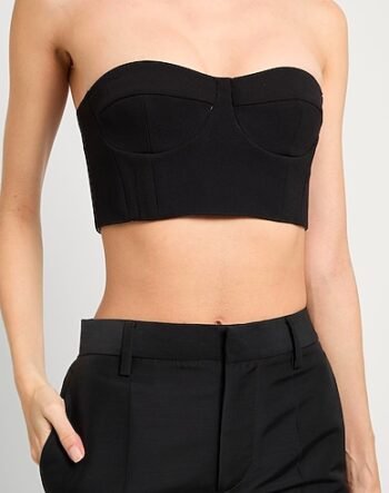 Black underwired cup bustier for women womencorset.com