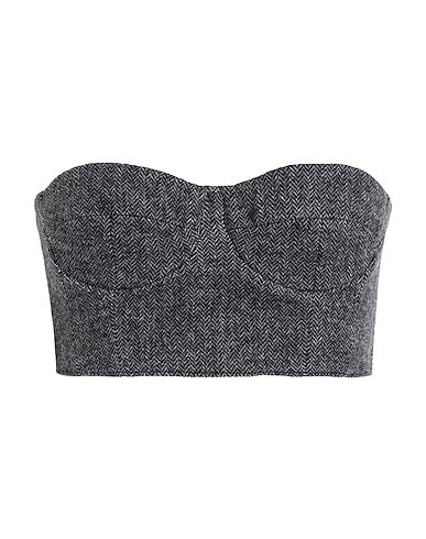 Charcoal herringbone corset bustier for women womencorset.com