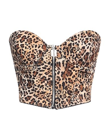 Zip Front Lace leopard print bustier for women womencorset.com