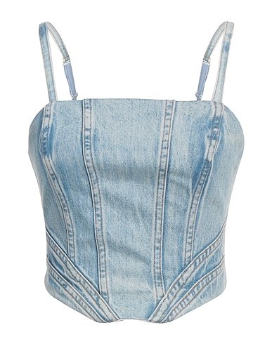 Denim blue sleeveless bustier for women womencorset.com