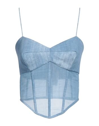 Sleeveless denim bustier for women womencorset.com