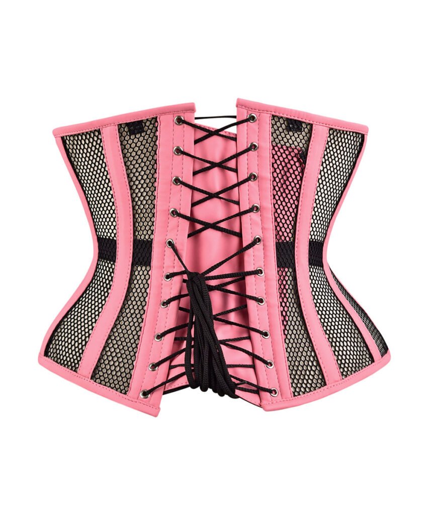 Pink underbust corset mini waist cincher womencorset.com