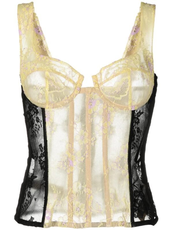 Mesh Overbust Bustier For Women