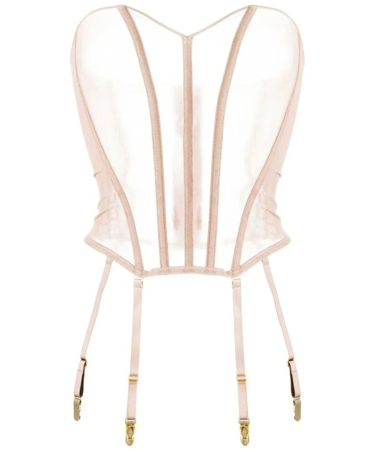Mesh Steel Boned Overbust Lingerie Corset