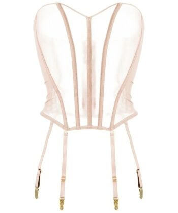 Mesh Steel Boned Overbust Lingerie Corset