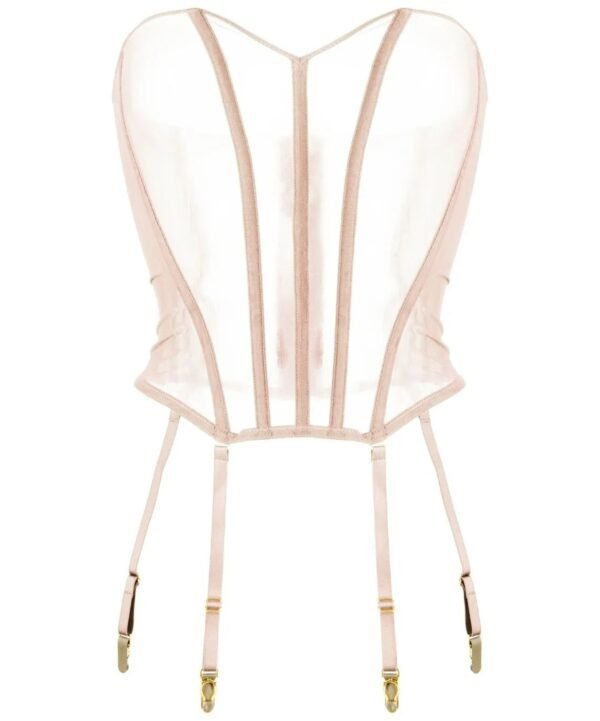 Mesh Steel Boned Overbust Lingerie Corset