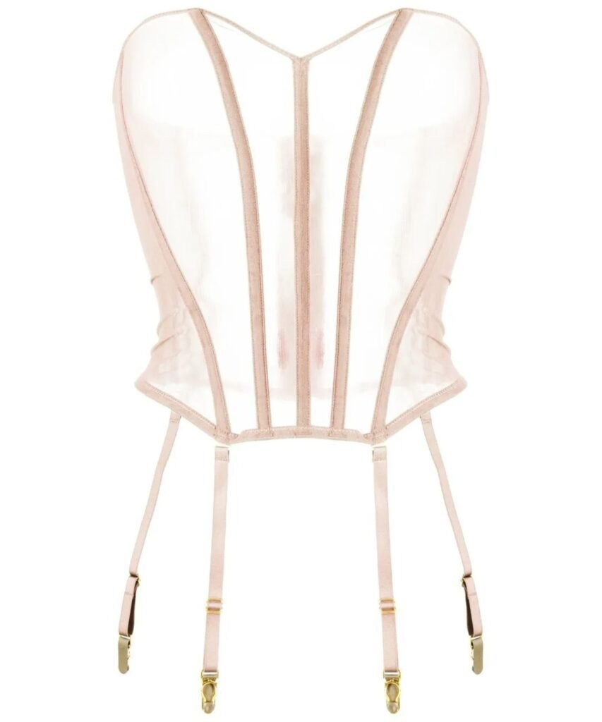 Mesh Steel Boned Overbust Lingerie Corset