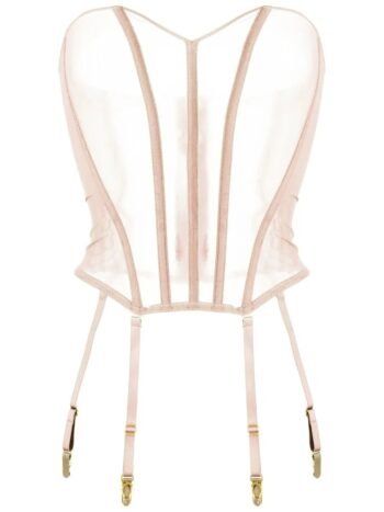 Mesh Steel Boned Overbust Lingerie Corset