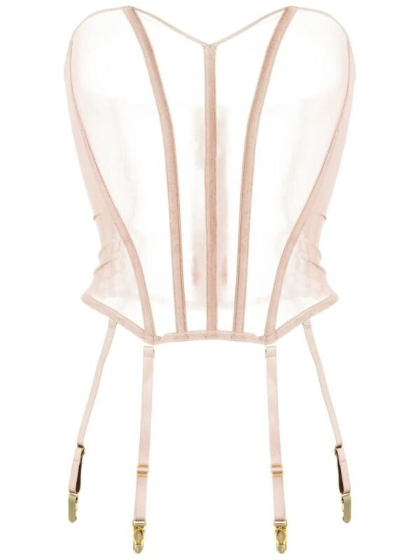 Mesh Steel Boned Overbust Lingerie Corset