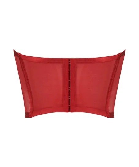 Mesh Under Rib Red Women Corset