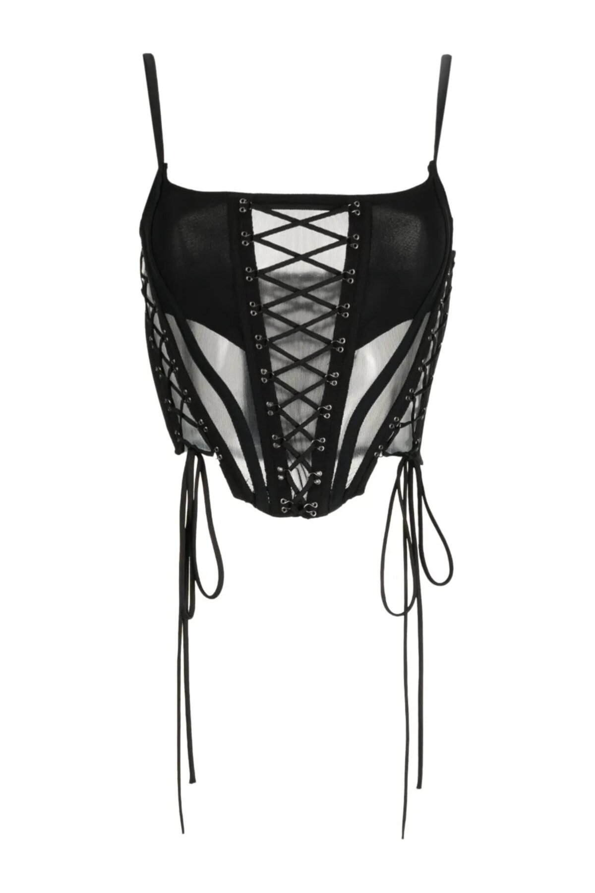 Mesh Women Black Corset Top