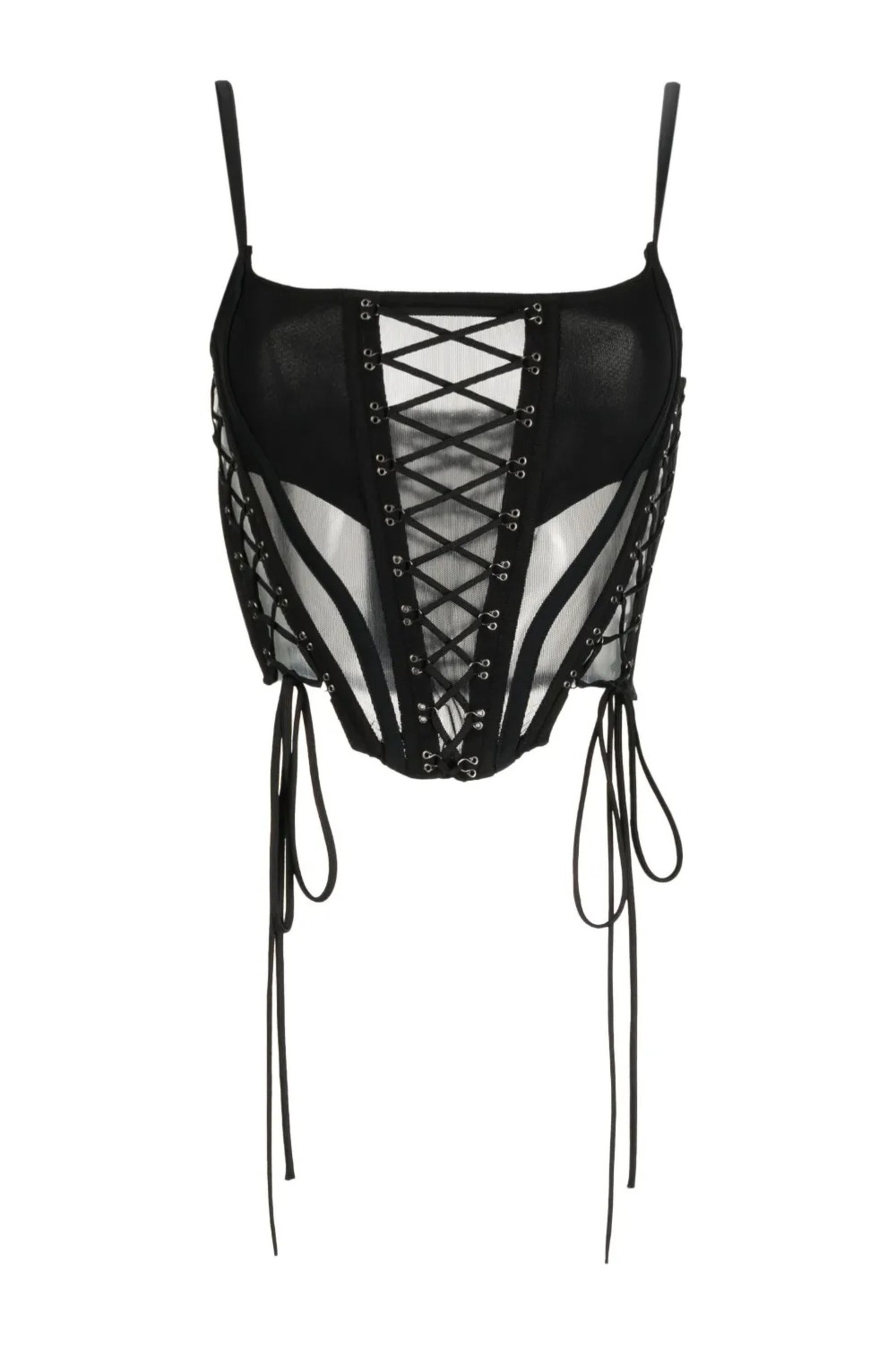 Mesh Women Black Corset Top