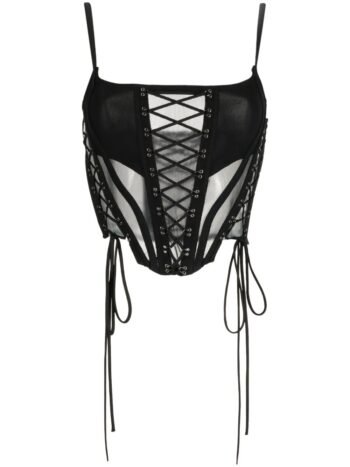 Mesh Women Black Corset Top