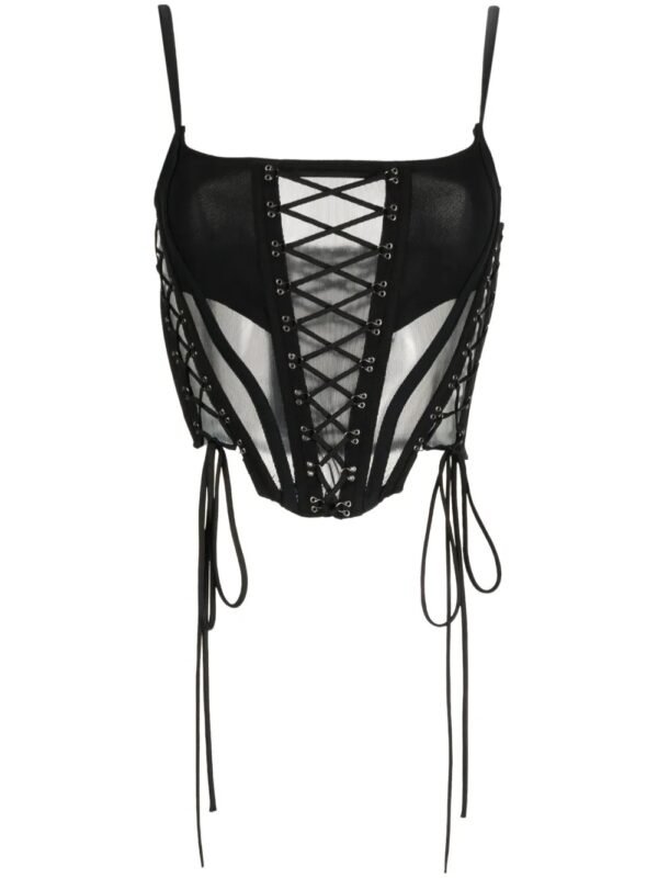 Mesh Women Black Corset Top