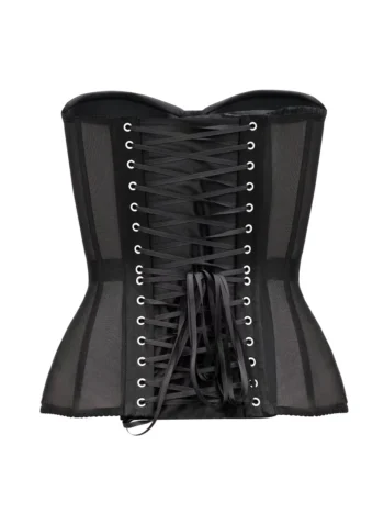 Black Underwire Mesh Women Corset Top