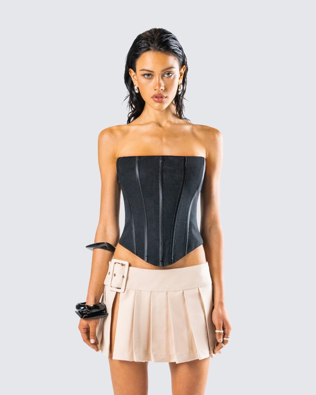 Mesh Overbust Corset Top For Women