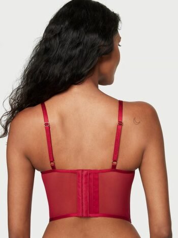 Red lingerie Mesh Corset Top For Woman