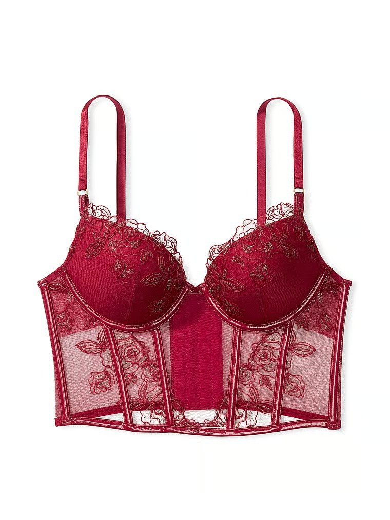 Red lingerie Mesh Corset Top For Woman