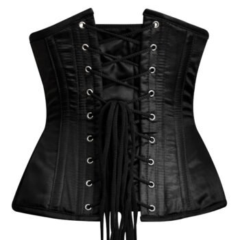 Black Underbust Satin Bustier Corset Top