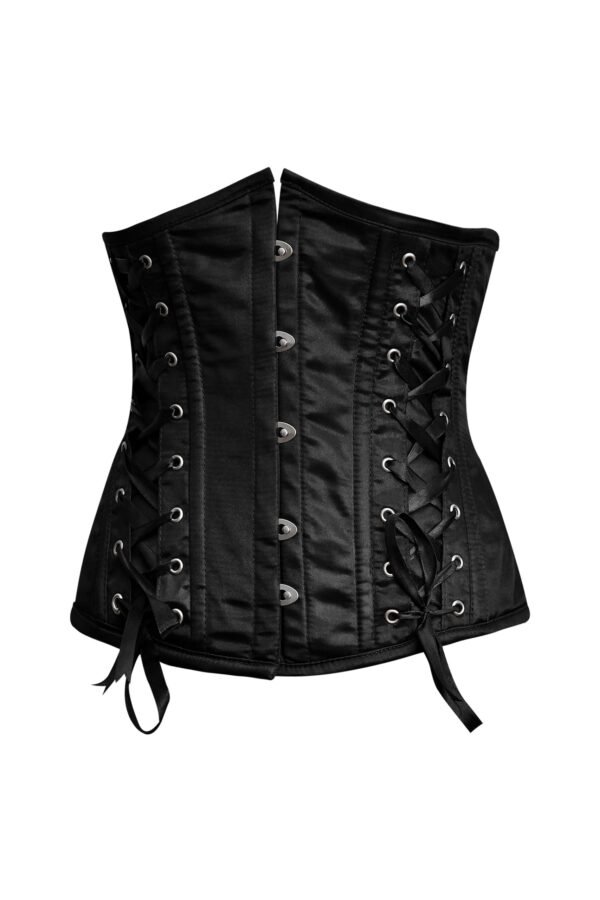 Black Underbust Satin Bustier Corset Top