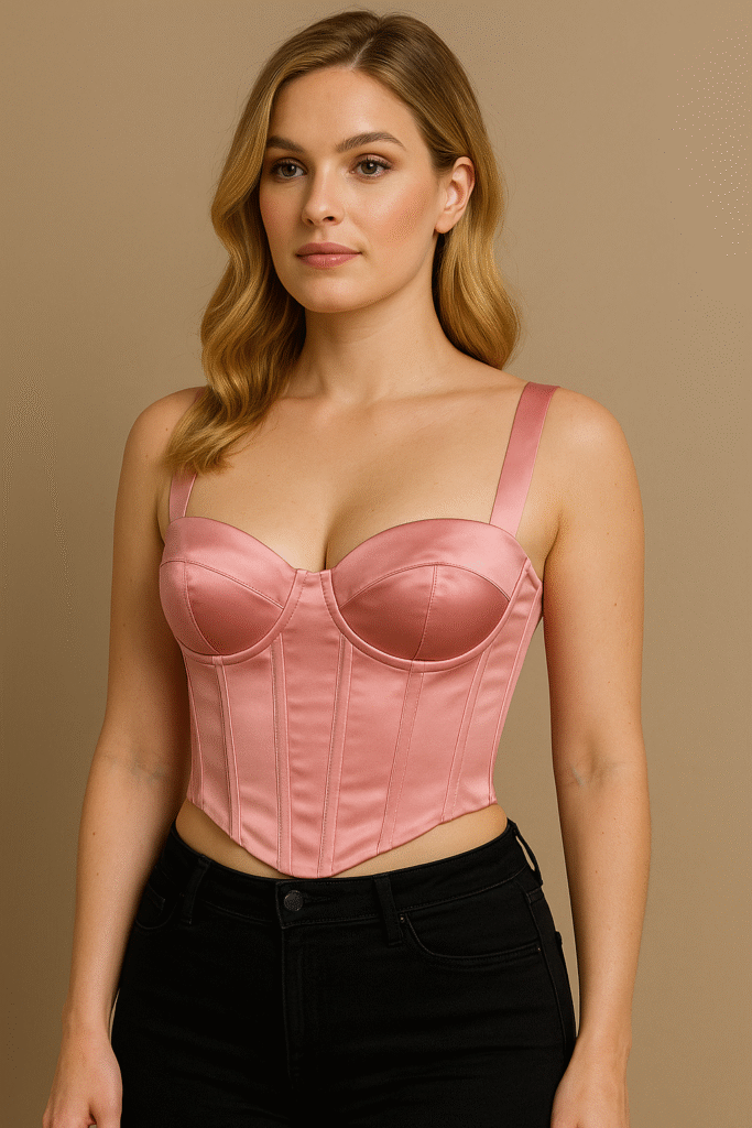 satin bustier