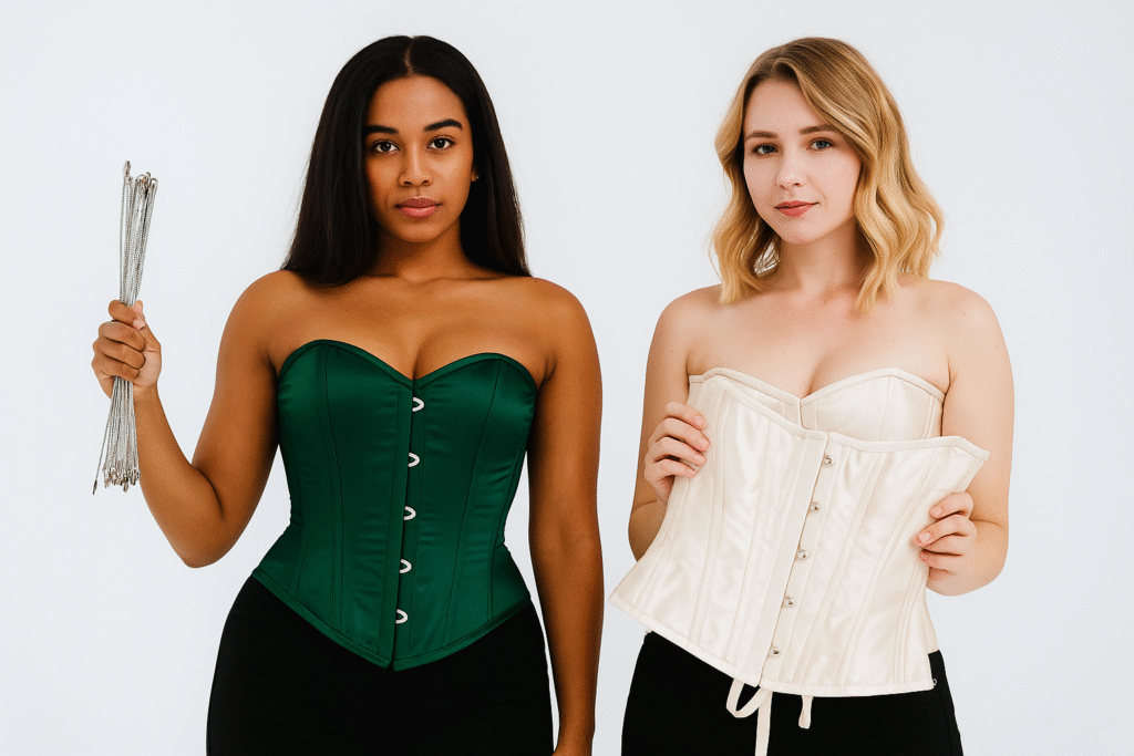 material of satin bustier