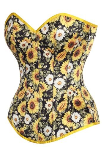 Floral Satin Bustier Bloom Longline Corset Top