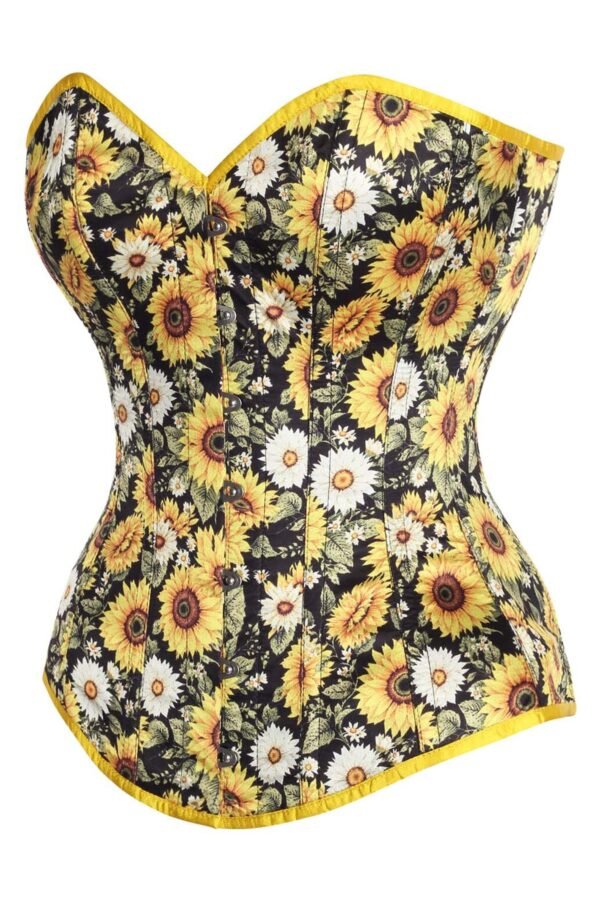 Floral Satin Bustier Bloom Longline Corset Top
