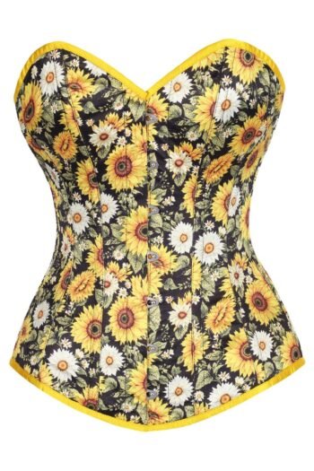Floral Satin Bustier Bloom Longline Corset Top