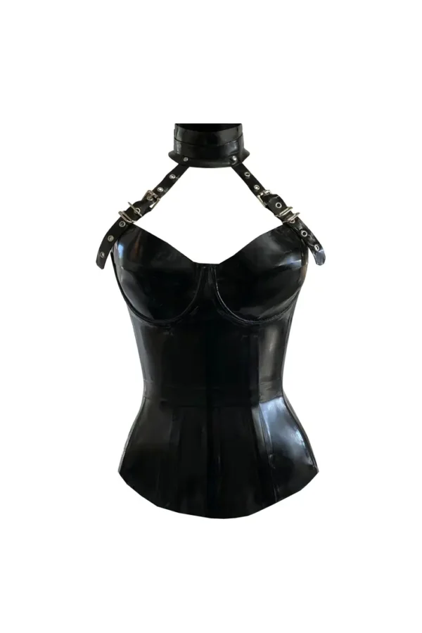 Halter Neck PVC Corset Top