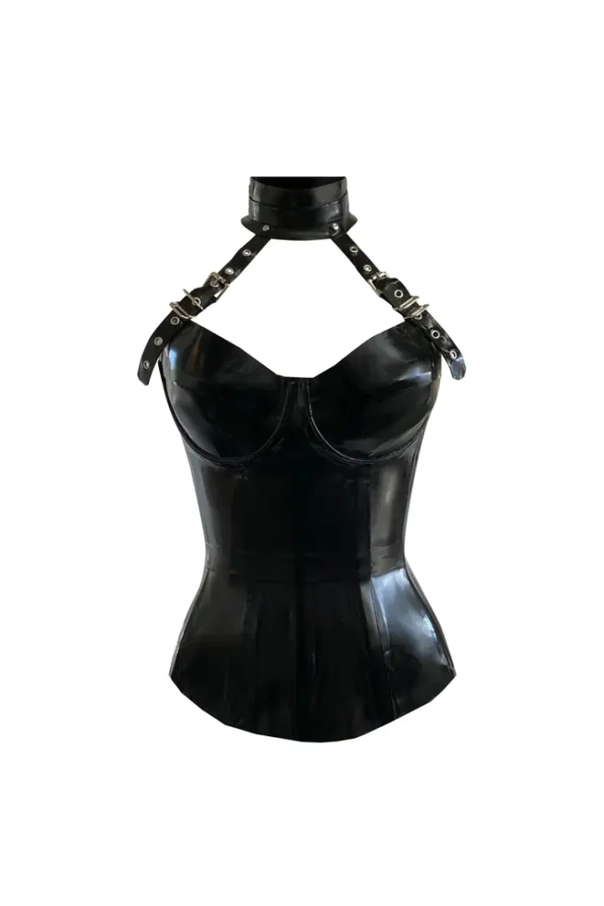 Halter Neck PVC Corset Top