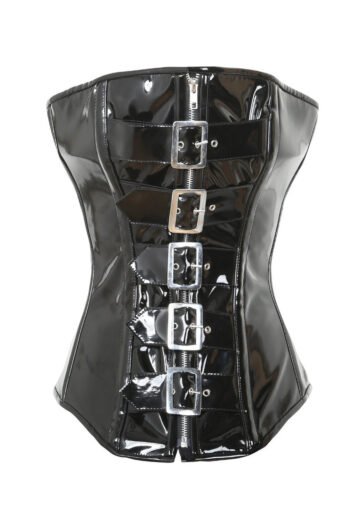 PVC Longline Corset Overbust Buckled Curvy Torso