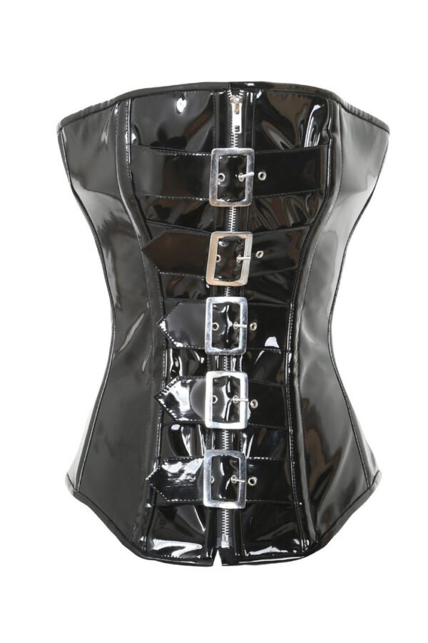 PVC Longline Corset Overbust Buckled Curvy Torso