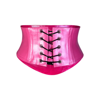 Pink PVC Corset Belt Waist Cincher For Women