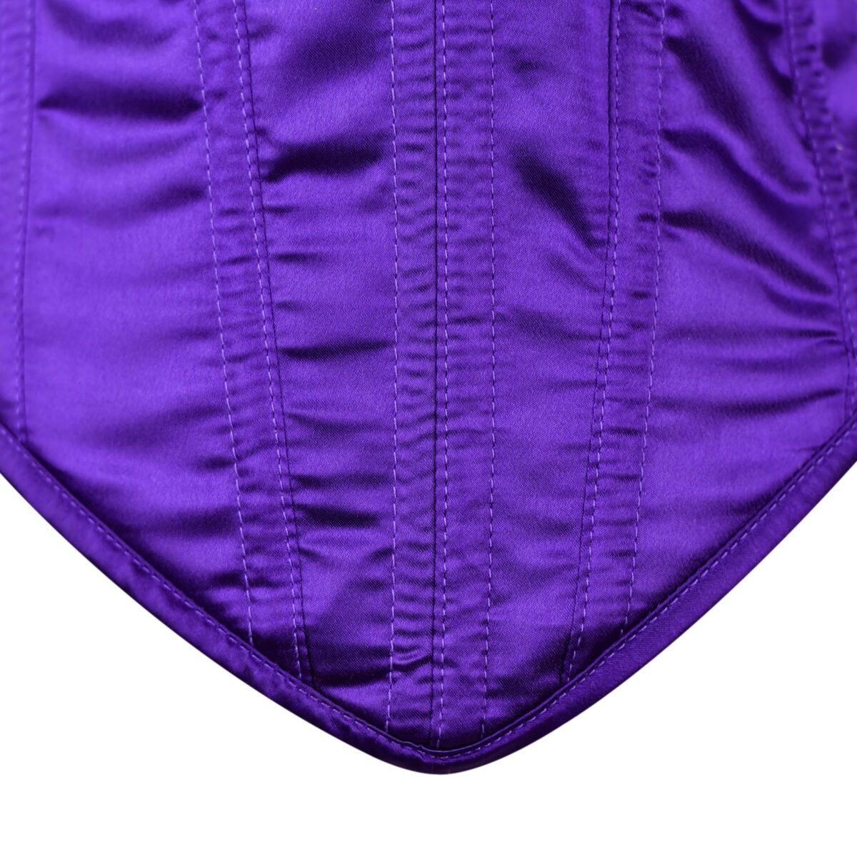 Purple Satin Bustier Steel Boned Overbust Corset Top