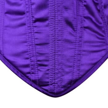 Purple Satin Bustier Steel Boned Overbust Corset Top