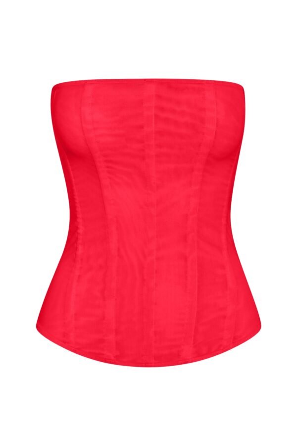 Red Mesh Fabric Summer Corset Top