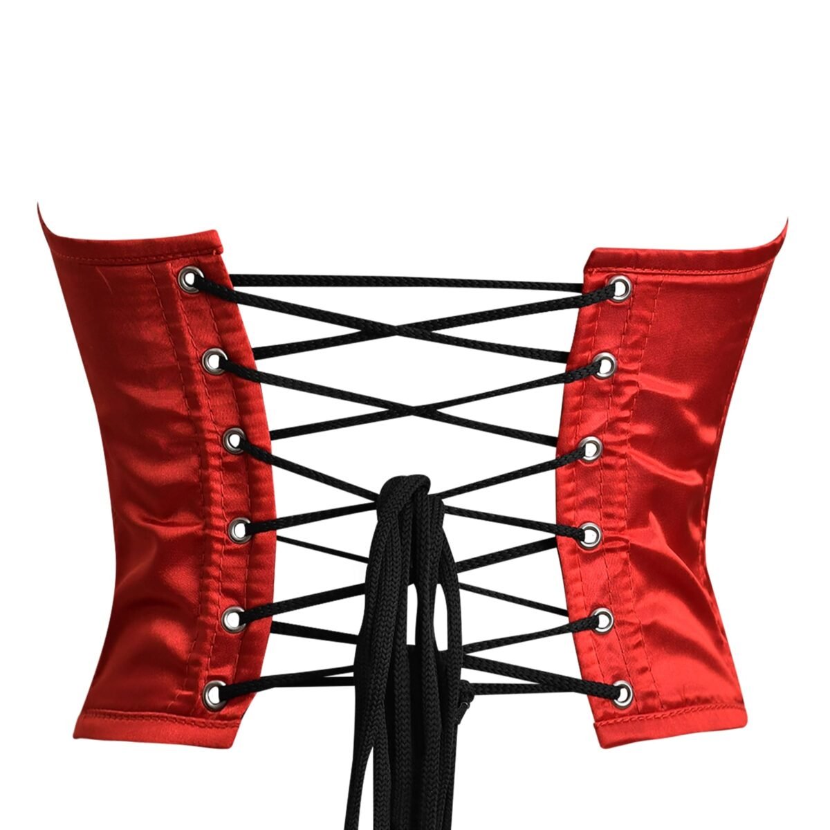 Red Satin Bustier Corset Top