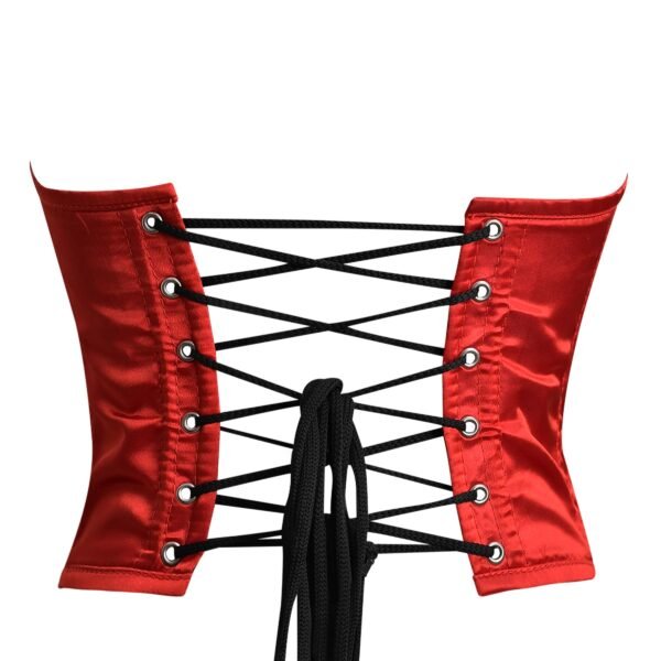 Red Satin Bustier Corset Top