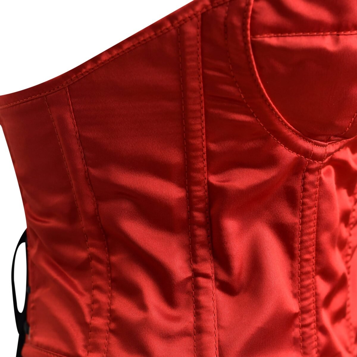 Red Satin Bustier Corset Top
