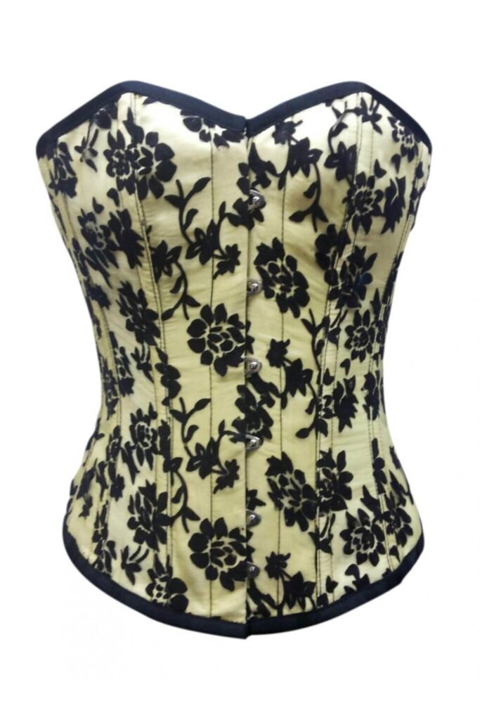 Satin Bustier Gothic Burlesque Waist Training Corset Top