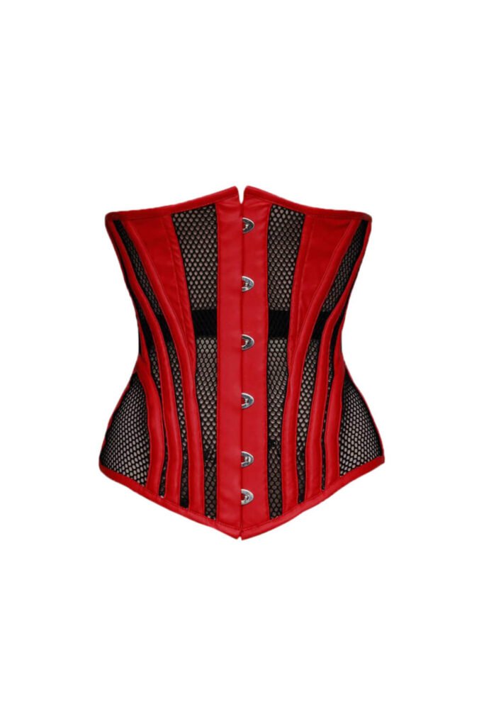 Satin Bustier Underbust Mesh Gothic Corset Waist Training Sheer
