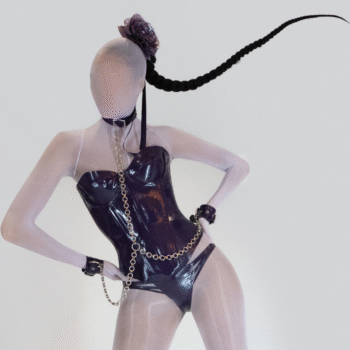 Steel Boned Gothic PVC Corset Top