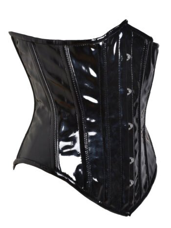 Steel Boned Gothic PVC Waist Trainer Corset