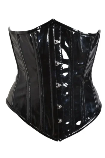 Steel Boned Gothic PVC Waist Trainer Corset