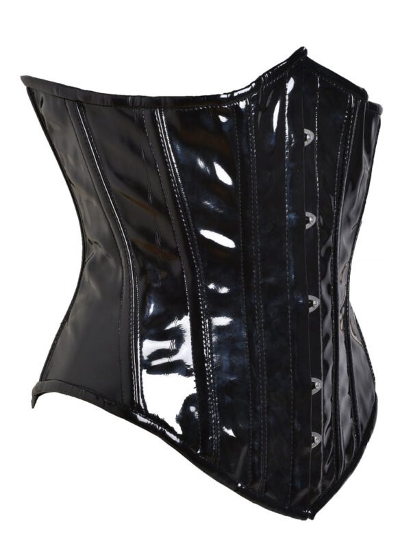 Steel Boned Gothic PVC Waist Trainer Corset