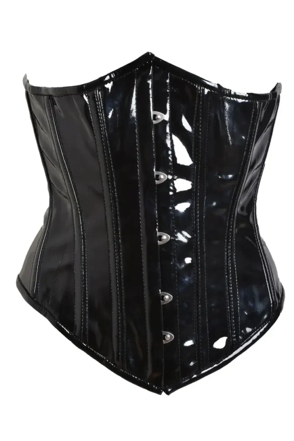 Steel Boned Gothic PVC Waist Trainer Corset