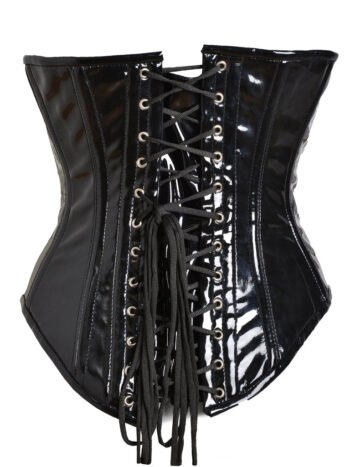 Steel Boned Gothic PVC Waist Trainer Corset