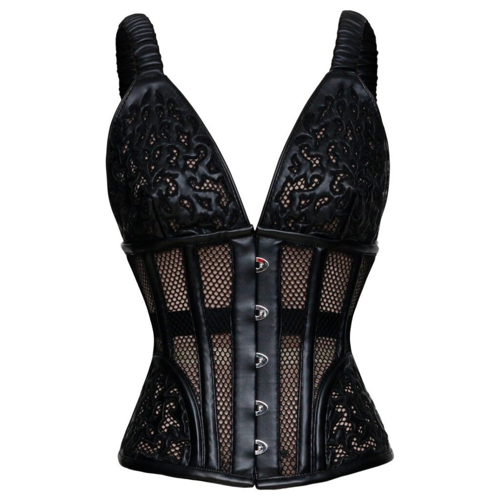 Steel Boned Underbust Corset Mesh Fabric